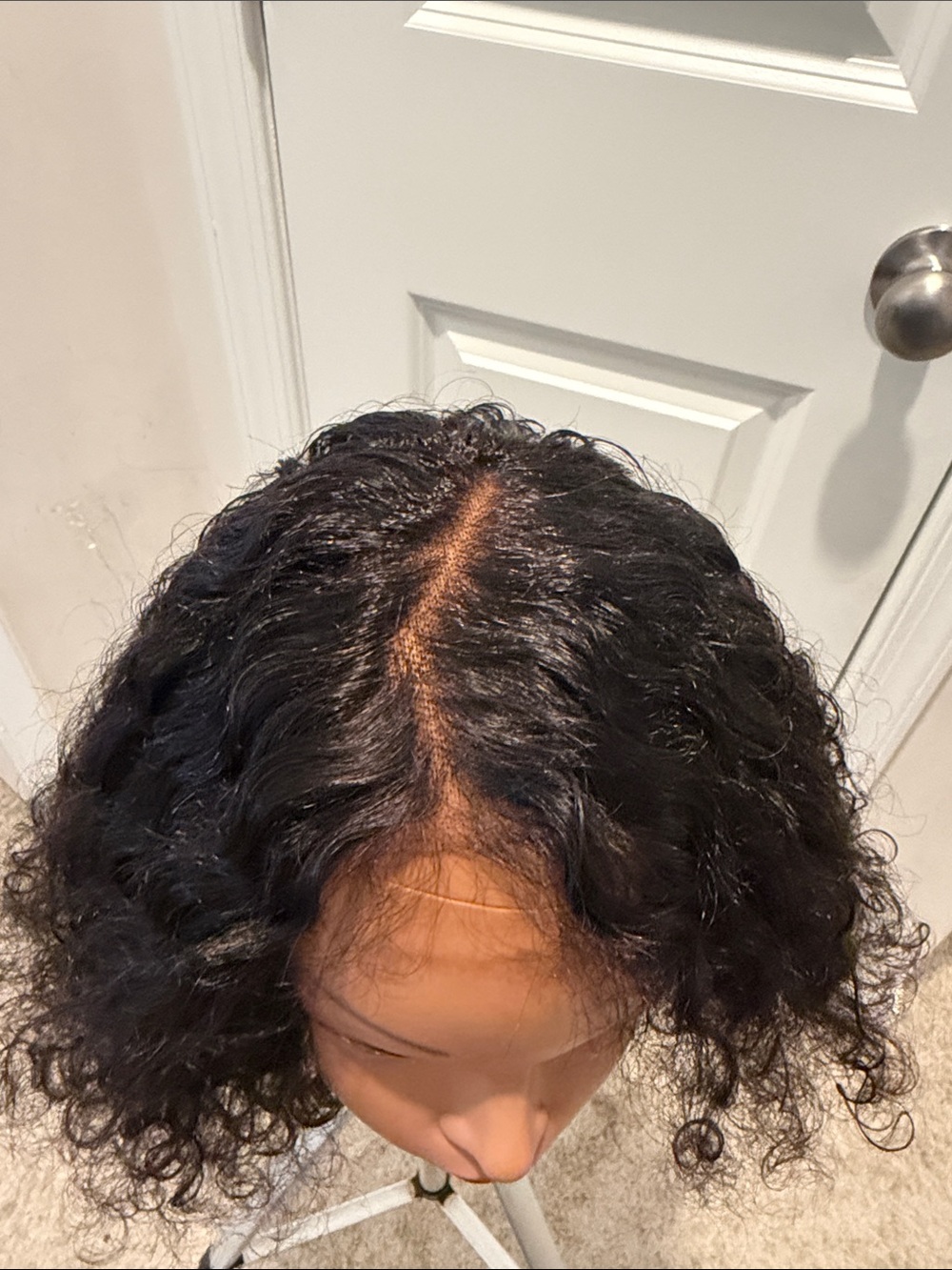 Wig Unit Short Bob Deep Wave Curly Black Hair - Picture 7 of 13